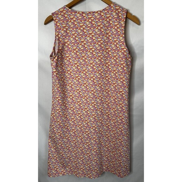 J.McLaughlin Catalina Cloth Shift Dress M Sleeveless Caravelle Pattern Tulip - Picture 6 of 13